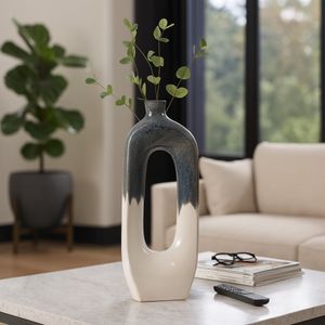 BRICE BLUE VASE 26 (IN) 12