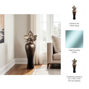 BAIRDOAK WHITE GLASS VASE 42 (IN) 10