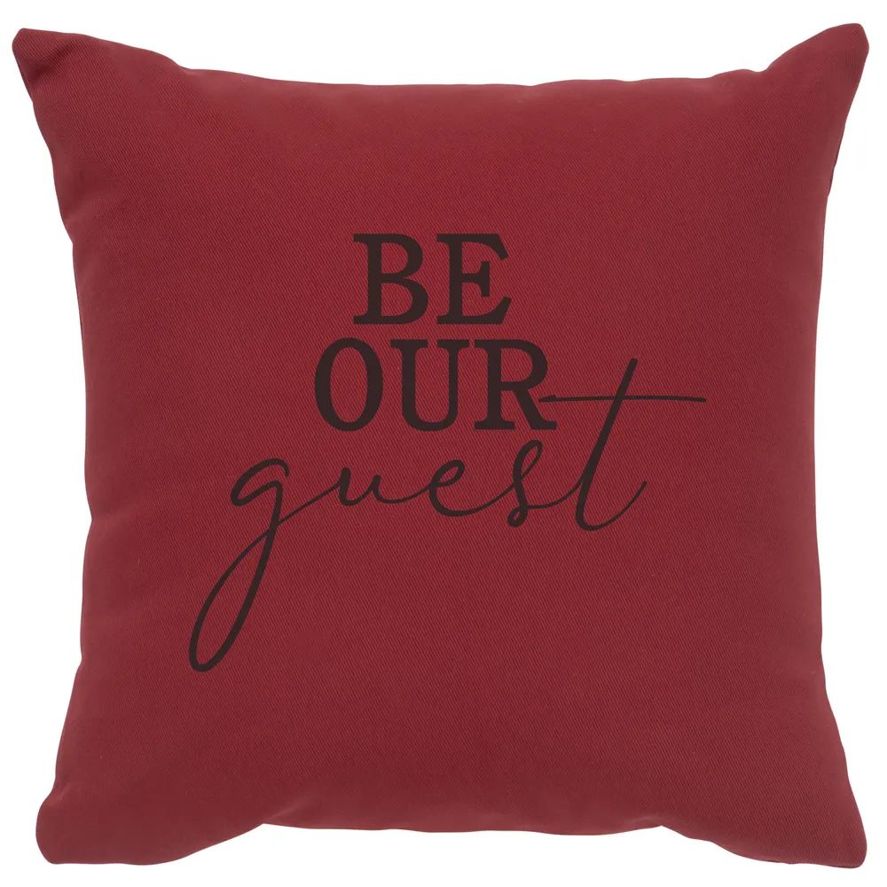 Image Pillow - Be Our Guest - Cotton Brick