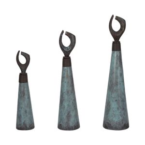 SLATERPORT SET OF 3 GREEN VASES 23 (IN) 1