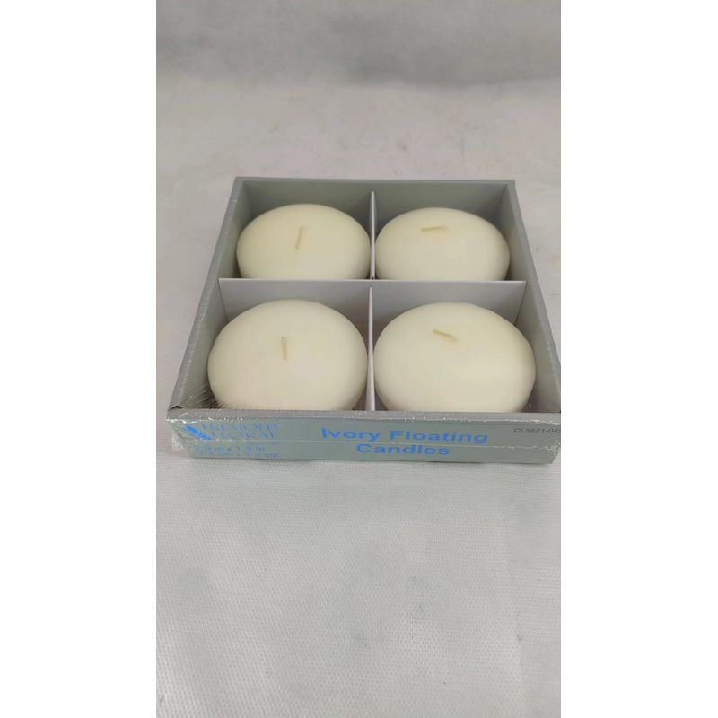 Cream Floating Candles, 4ct.