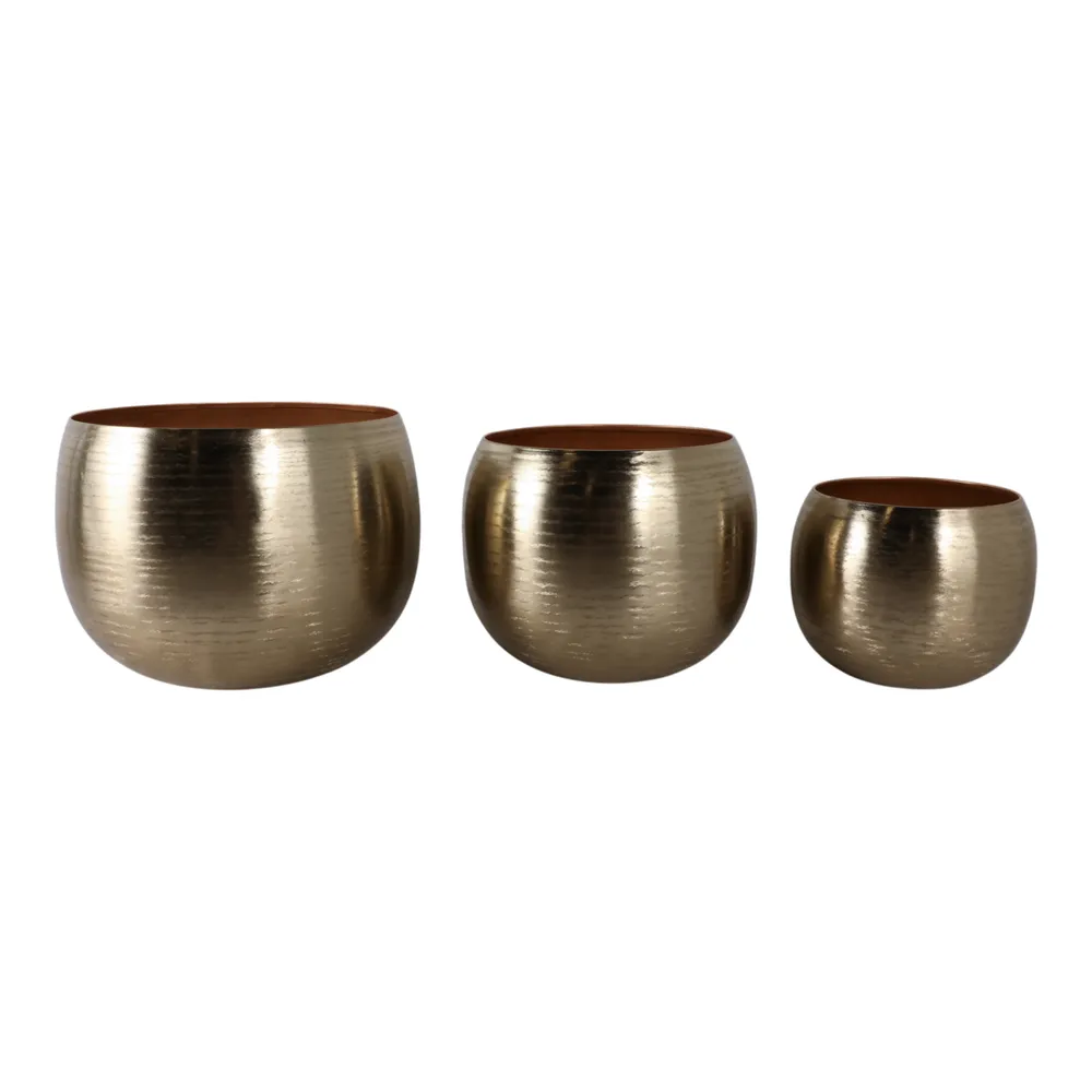 GLOVERTON SET OF 3 GOLD PLANTER 11 (IN)