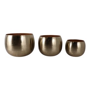 GLOVERTON SET OF 3 GOLD PLANTER 11 (IN) 1