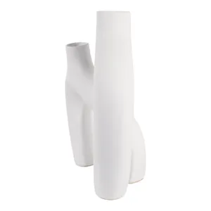 BURGESSVALE SET OF 2 WHITE VASES 13 (IN) 5