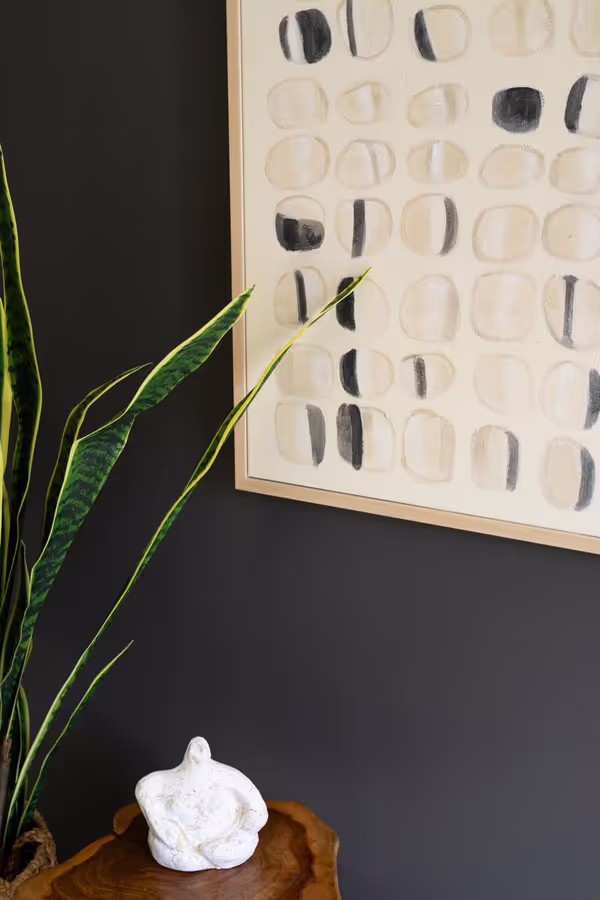 Framed Abstract Stones Painting