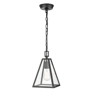Tangent 7″ Wide 1-Light Mini Pendant - Matte black 1