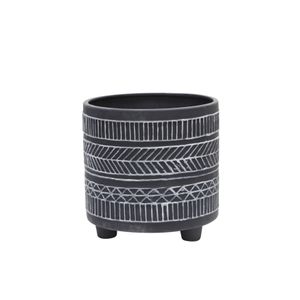 COHENGROVE SET OF 2 BLACK PLANTER 8 (IN) 3