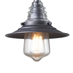Insulator Glass 14'' High 1-Light Sconce - Weathered Zinc 4