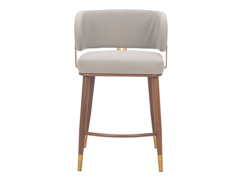 Brew Counter Stool Beige & Walnut 4