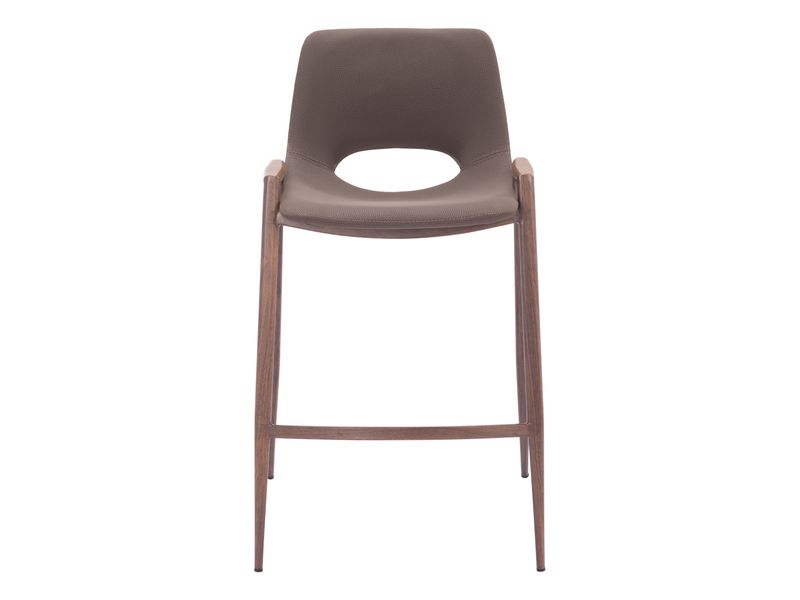 Desi Counter Stool Brown & Walnut 4