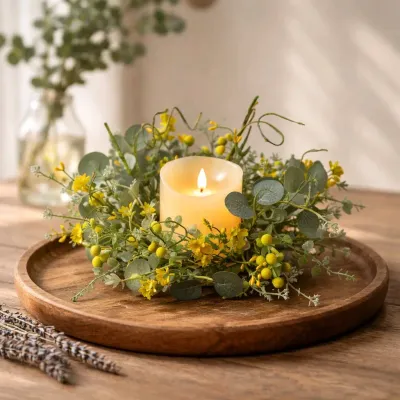 Buttercup Fields 6.5in Candle Ring