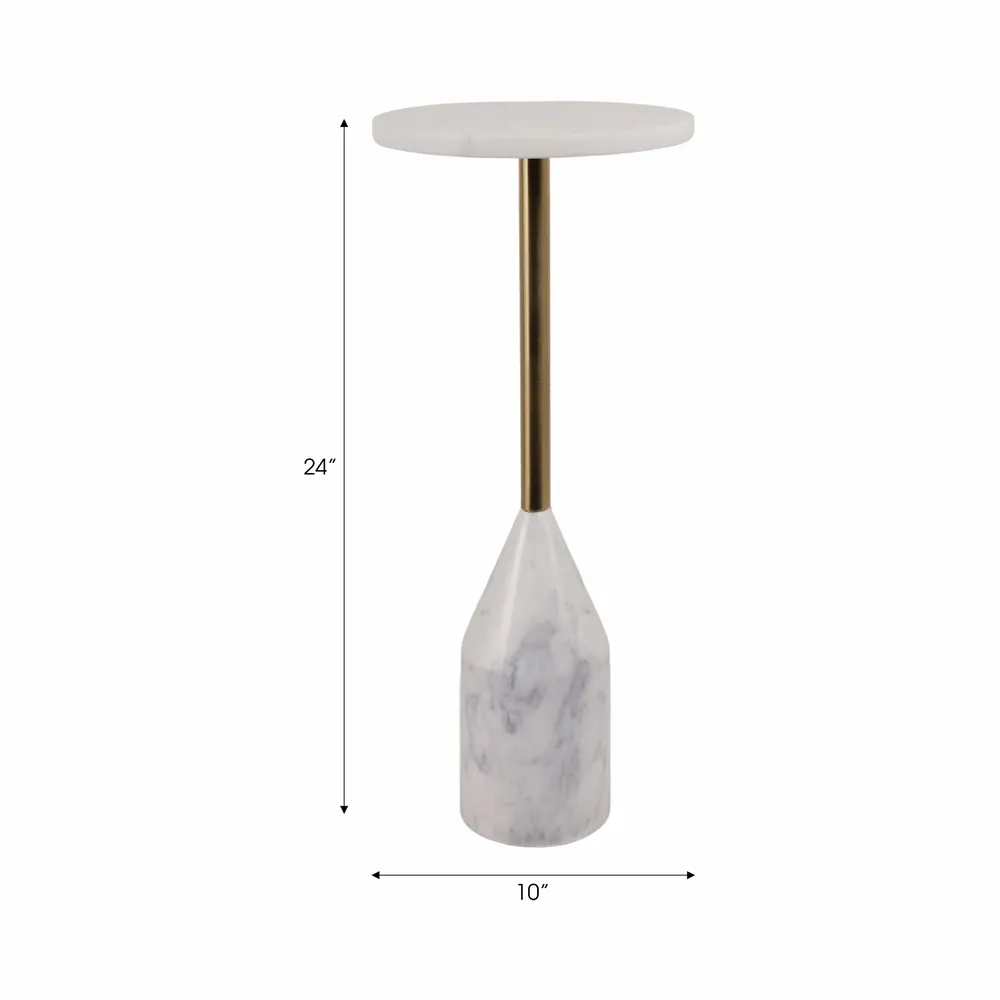 HARDWICKTON WHITE TABLE 24 (IN)