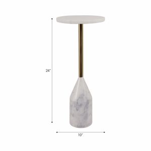 HARDWICKTON WHITE TABLE 24 (IN) 9