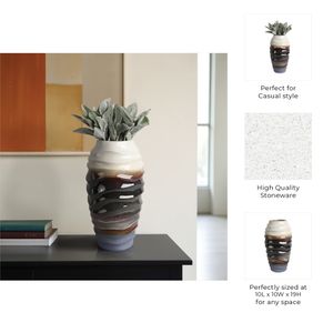 BAIRDSTONE BROWN VASE 19 (IN) 10