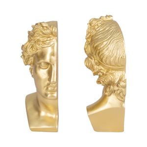 BRAXTONPORT SET OF 2 GOLD BOOKENDS 9 (IN) 7