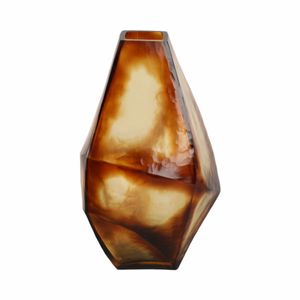 BOLTONHAVEN BROWN GLASS VASE 12 (IN) 4