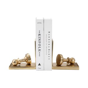 BECKETTPARK SET OF 2 GOLD BOOKENDS 6 (IN) 3