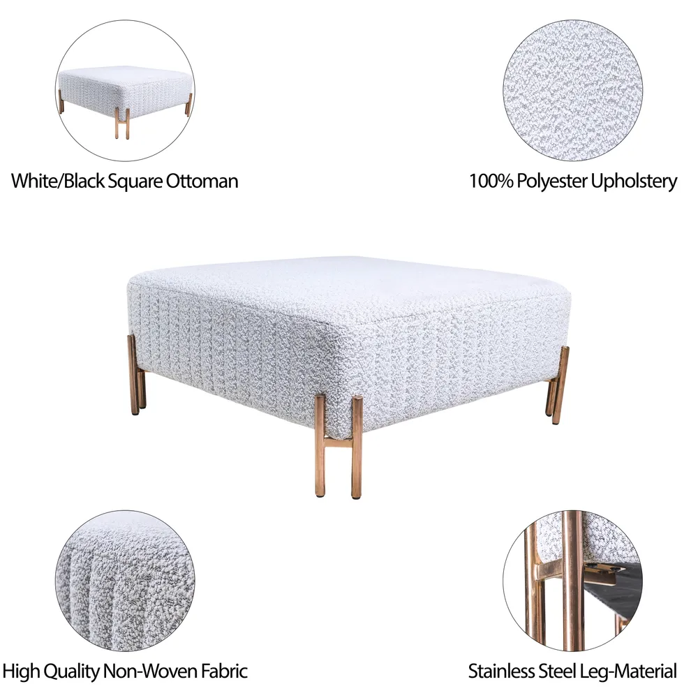 ARNETTPARK BLACK OTTOMAN 18 (IN)