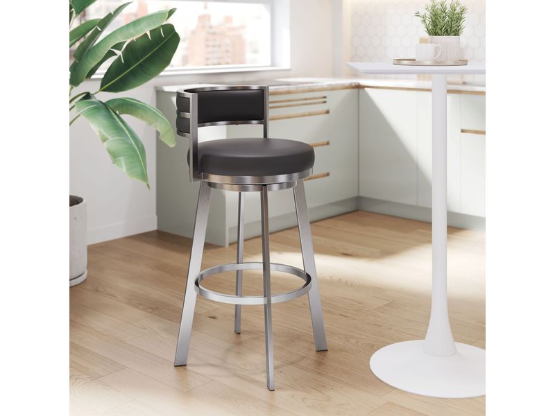 Gimsby Swivel Barstool Black 2