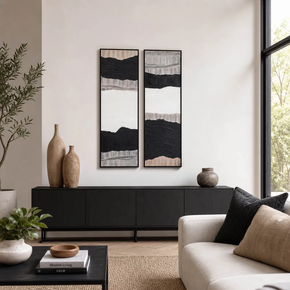 BRAMPORT SET OF 2 BLACK ART 70 (IN)
