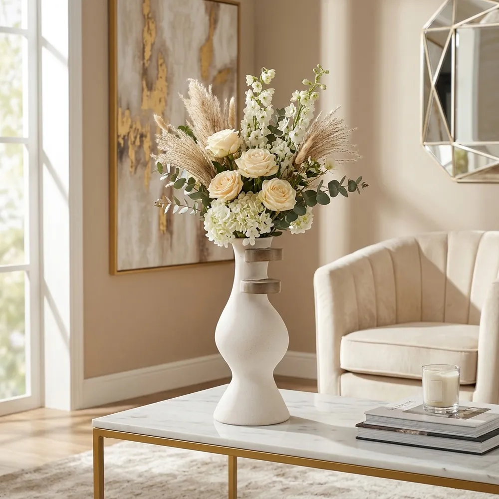 ROMANDALE IVORY VASE 18 (IN)