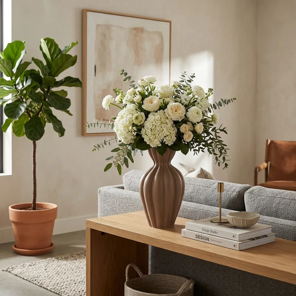 ERWINGROVE BROWN VASE 14 (IN)