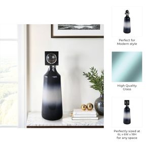 HADLEYHAM BLUE GLASS VASE 18 (IN) 10