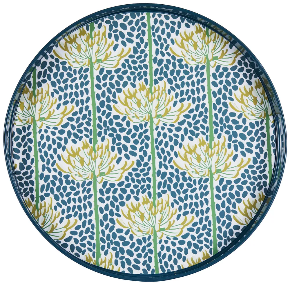 Meadow Round Lacquer Serving Tray