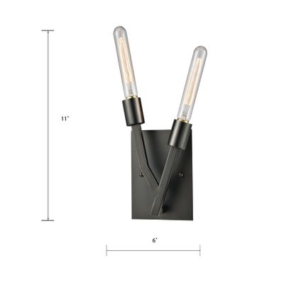 Freeform 11″ High 2-Light Sconce - Dark Graphite