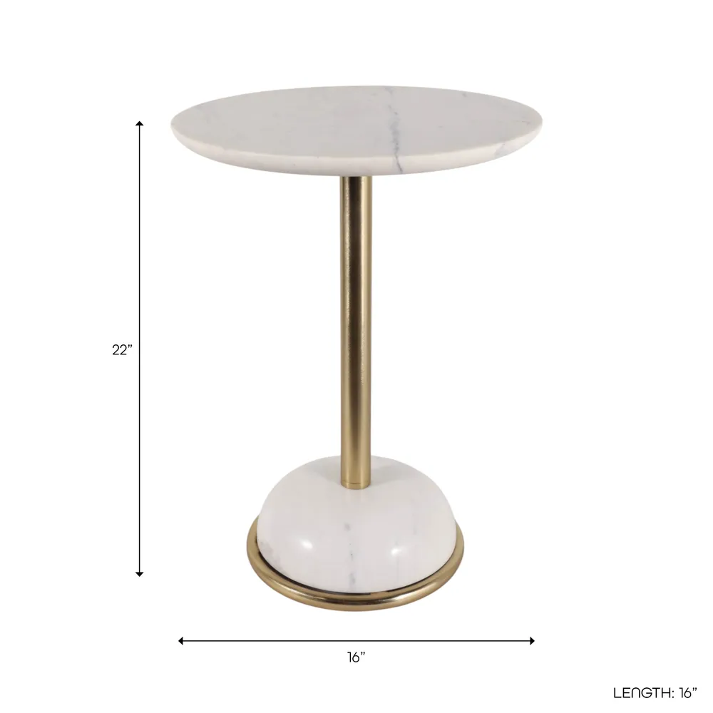 ROMANGATE WHITE TABLE 22 (IN)