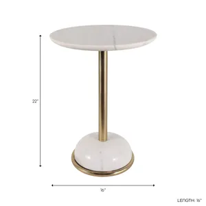 ROMANGATE WHITE TABLE 22 (IN) 8