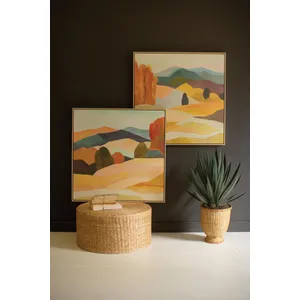 Set of 2 Framed Landscapes Paintings 5