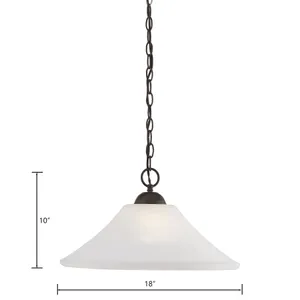 Elipse 18'' Wide 1-Light Pendant - Painted Bronze 2