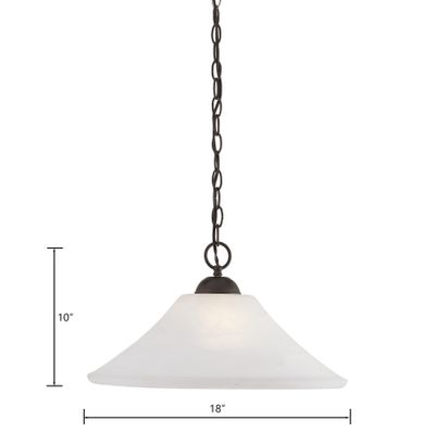 Elipse 18'' Wide 1-Light Pendant - Painted Bronze