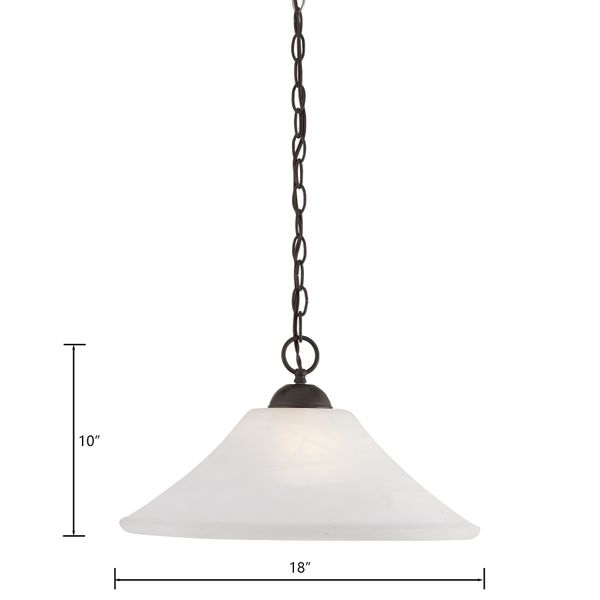 Elipse 18'' Wide 1-Light Pendant - Painted Bronze