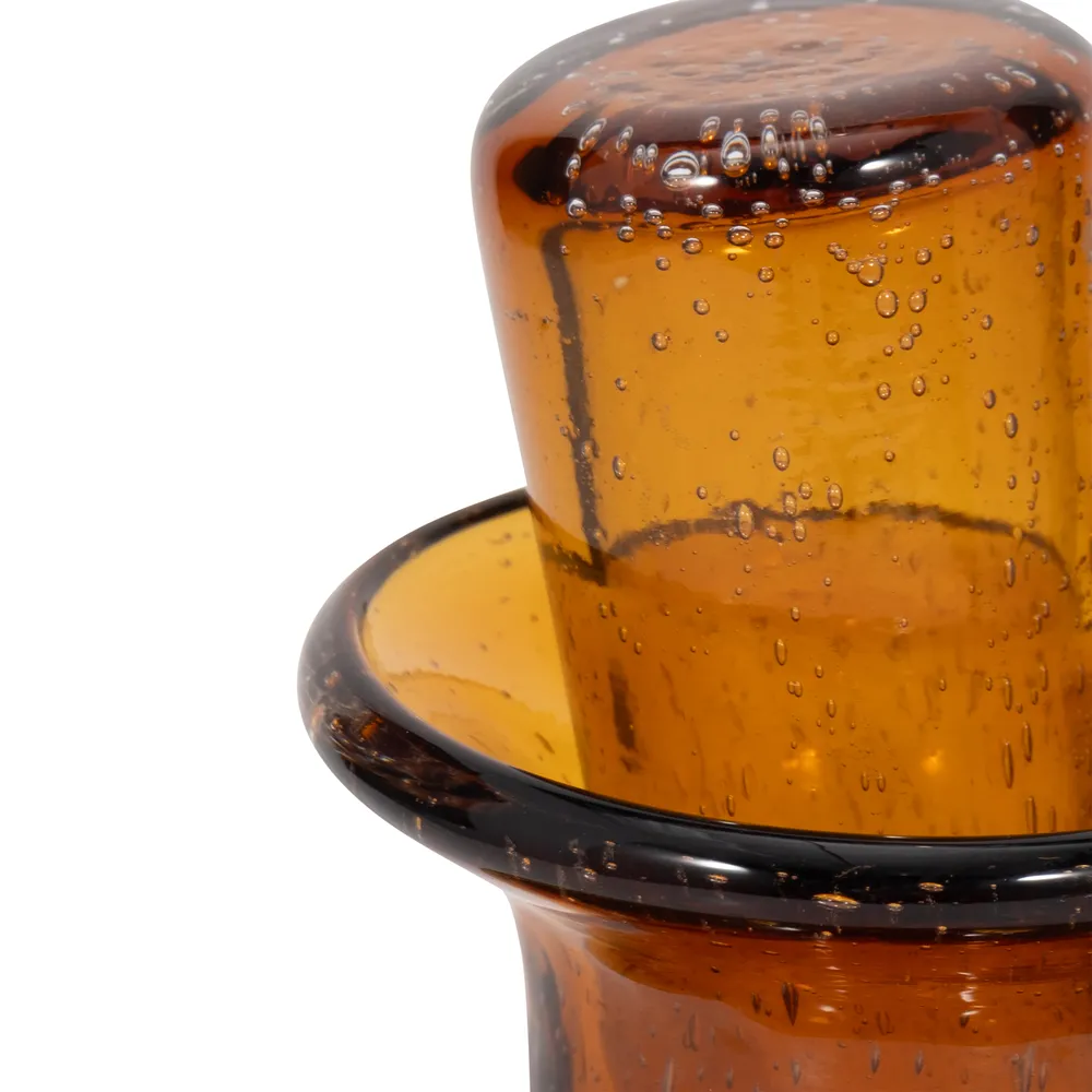HAMDENWICK ORANGE GLASS VASE 12 (IN)