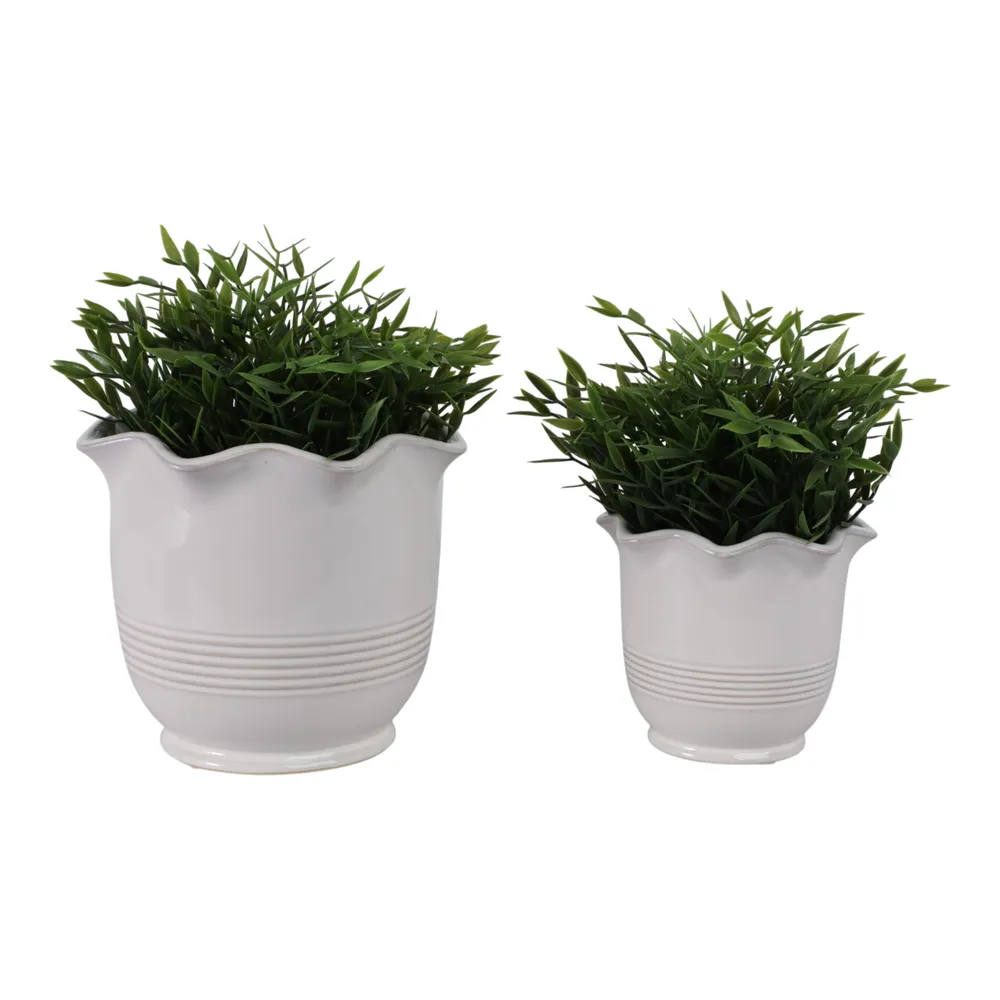 LENNONMOOR SET OF 2 IVORY PLANTER 8 (IN)