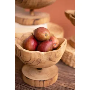 Set of 3 Wooden Compotes 2