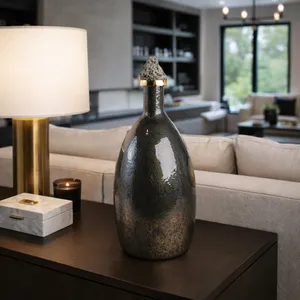 FARLEYDALE BLACK GLASS VASE 20 (IN) 2