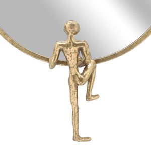 METAL, 24"H, MIRROR WITH MAN DECO, GOLD 5