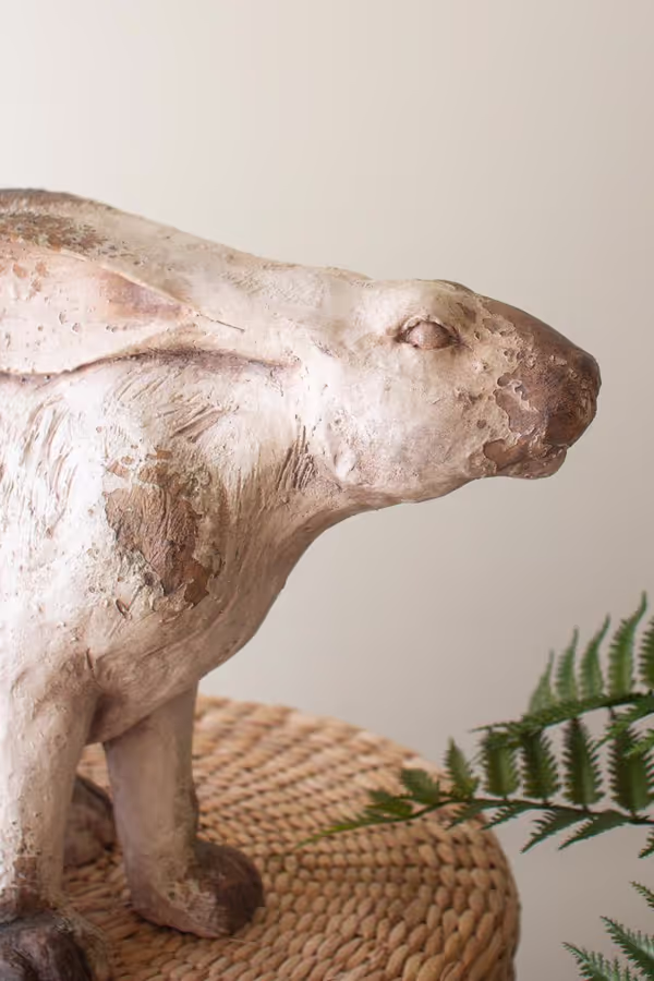 Faux Concrete Sitting Rabbit