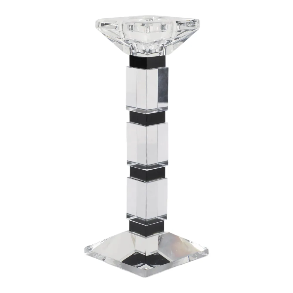 DALEYBROOK CLEAR CANDLE HOLDER 10 (IN)