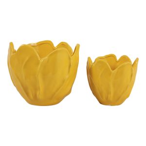 DRYDENRUN SET OF 2 YELLOW PLANTER 7 (IN) 6