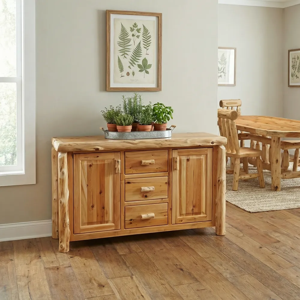 Cedar Log Sideboard - Natural