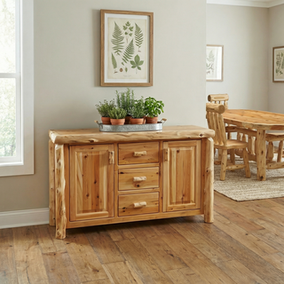 Cedar Log Sideboard - Weathered