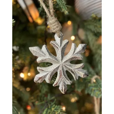 Pointed Nickel Snowflake 4in