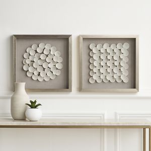 PEARLWAY SET OF 2 WHITE ART 2 (IN) 10