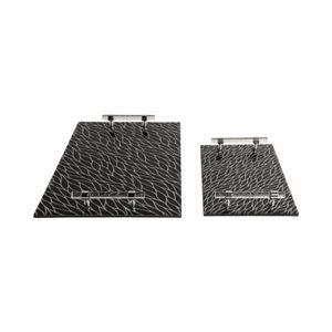 LARKLAND SET OF 2 BLACK TRAY 2 (IN) 4