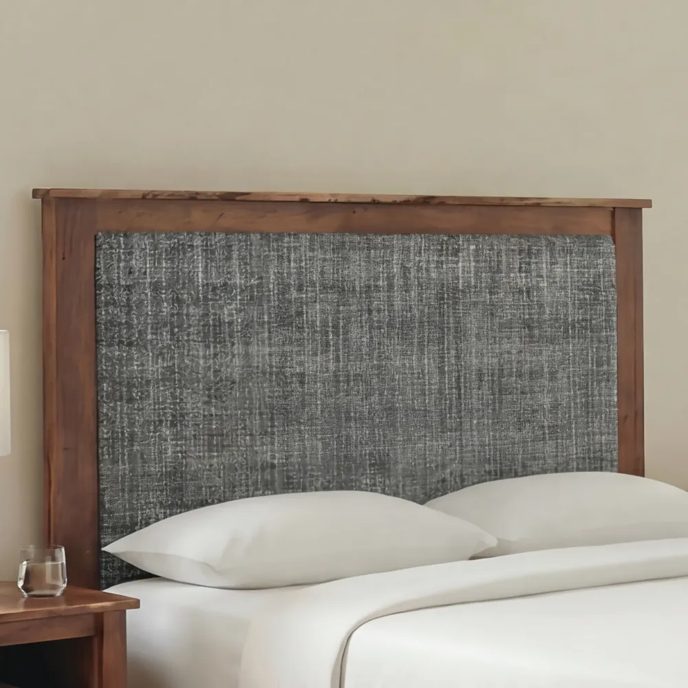 Heartland Walnut Upholstered Panel Headboard - Cal King - Customer Fabric