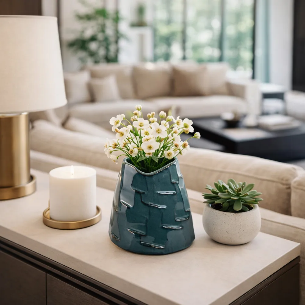 GLOVERDALE BLUE VASE 6 (IN)